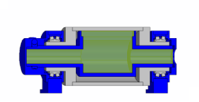 Trunnion type without inside bearing